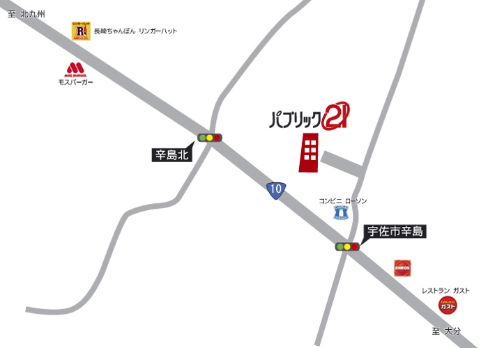 パブリック２１周辺地図